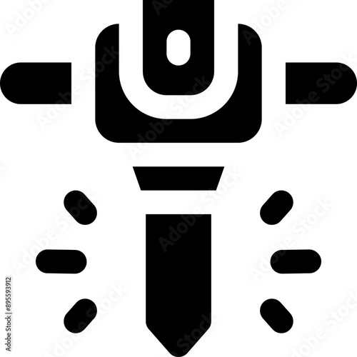 jackhammer icon. vector glyph icon for your website, mobile, presentation, and logo design.
