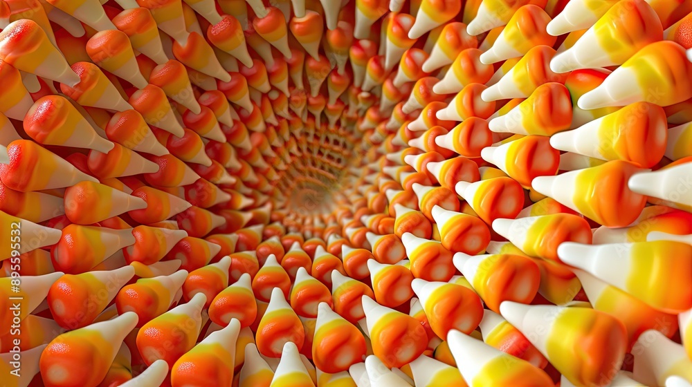 Mesmerizing 3D Pattern in Vibrant Orange, Yellow, and White Colors Mesmerizing 3D Pattern in Vibrant Orange, Yellow, and White Colors