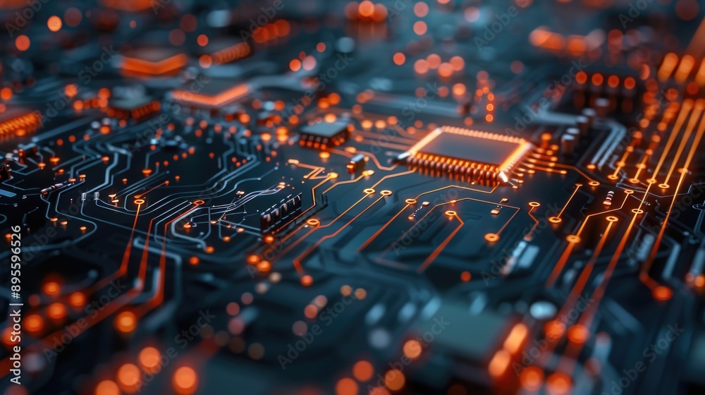 Computer Circuit Board Close-Up Computer Circuit Board Close-Up