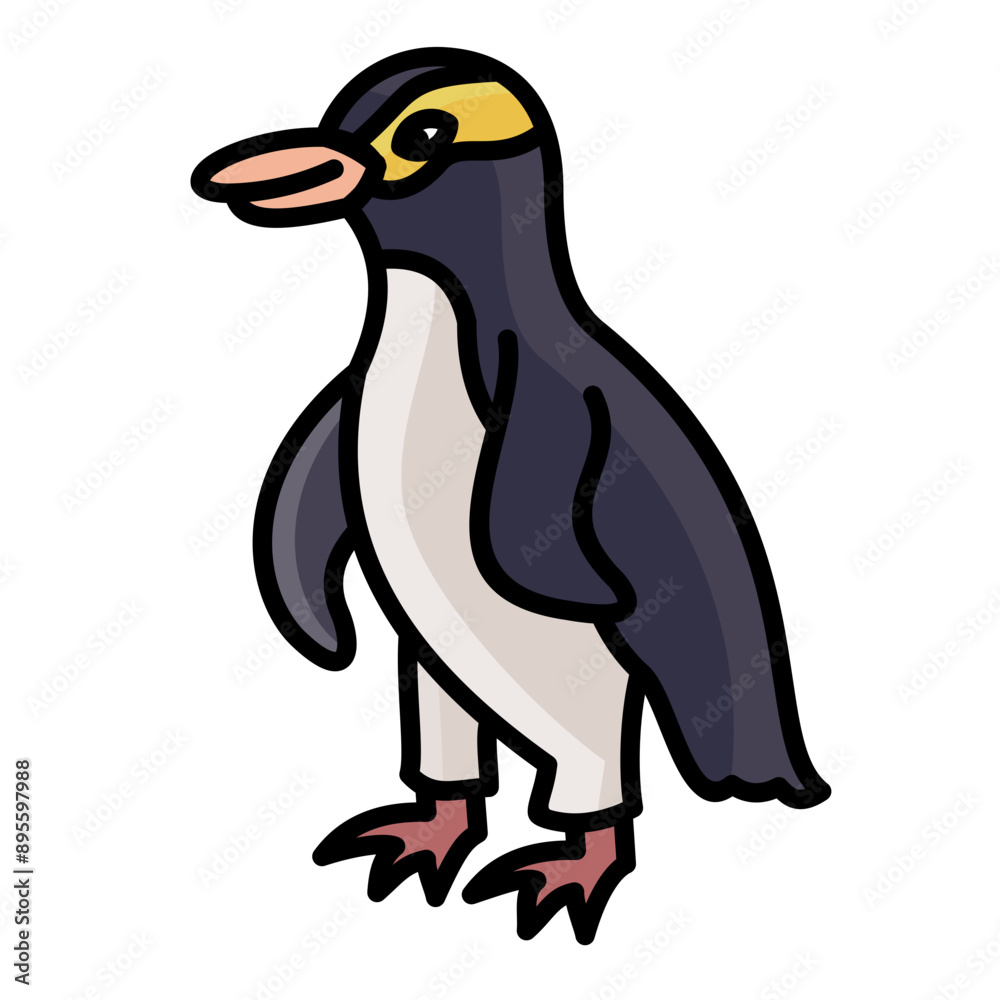Naklejka premium Yellow-Eyed Penguin Icon