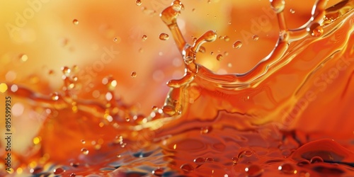 Liquid Pouring into Glass Close-up