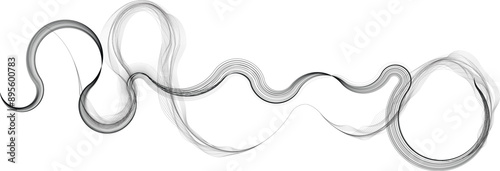 Abstract flow linear fluid shapes .Curved lines pattern . Music sound wave . Vector illustration