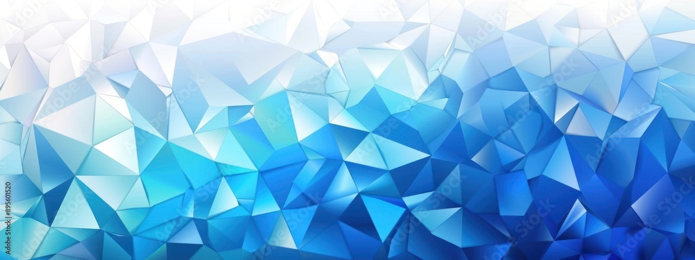 Abstract Blue and White Triangular Background