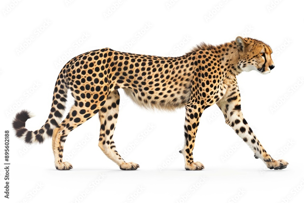 a cheetah on white background a cheetah on white background
