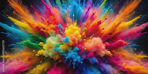 Wallpaper Mural Colorful explosion background with vibrant splashes and bursts of various colors , explosion, colorful, background, vibrant Torontodigital.ca