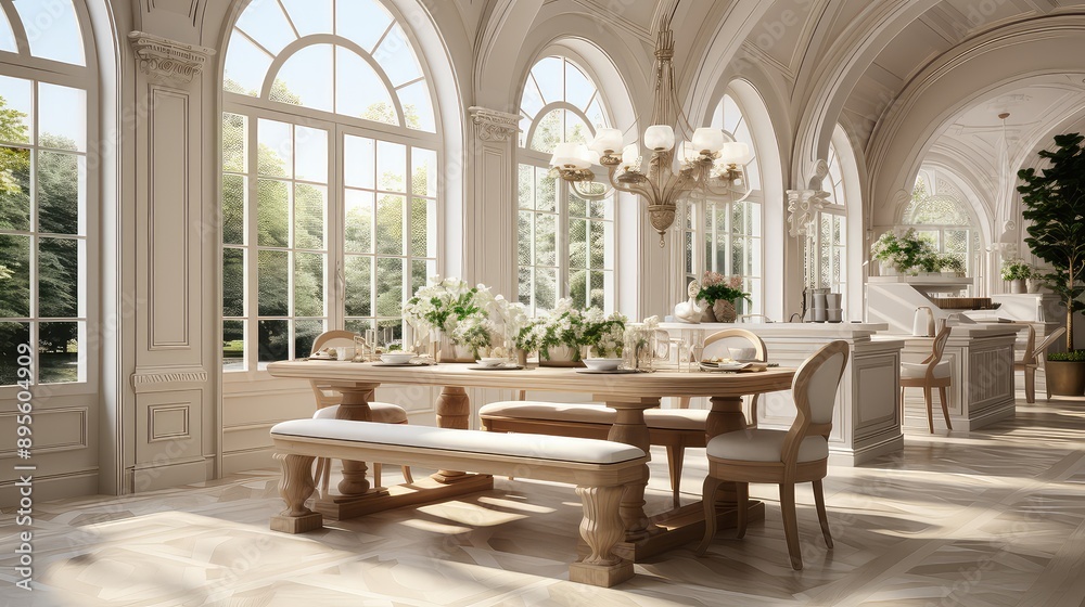 Villa interior design French light luxury style Villa interior design French light luxury style