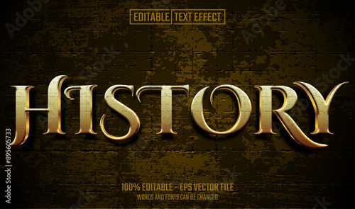 history editable text effect