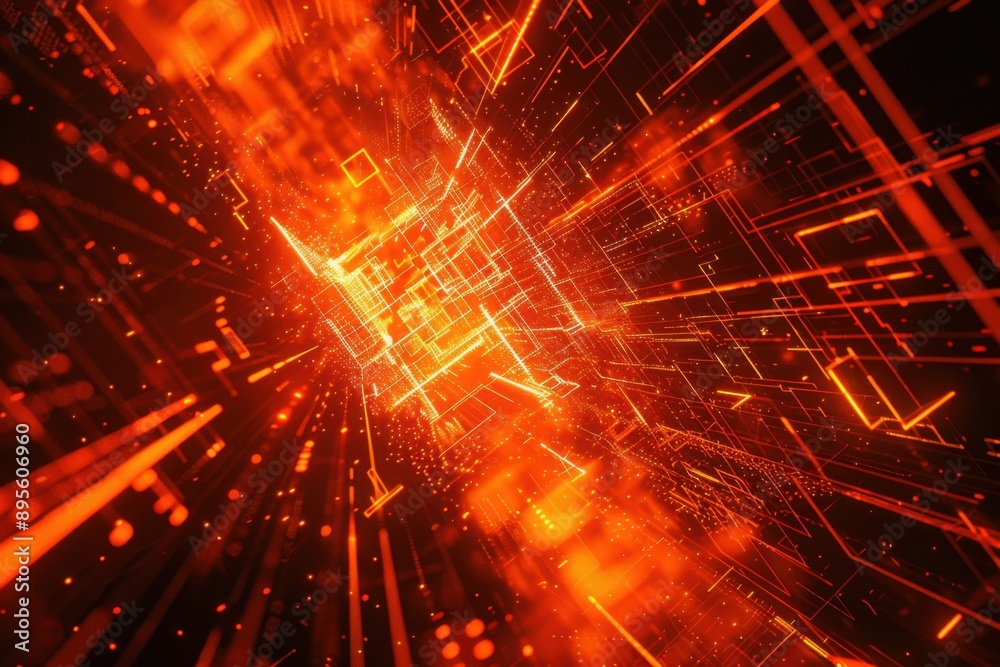 Orange Digital Futuristic Network: Smart and Connected Square Communication Orange Digital Futuristic Network: Smart and Connected Square Communication