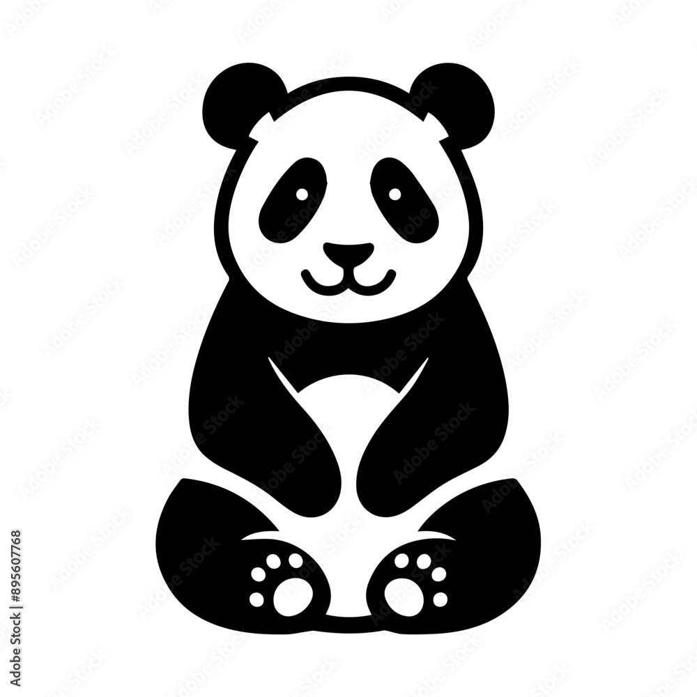 Vector illustration of panda isolated Vector illustration of panda isolated