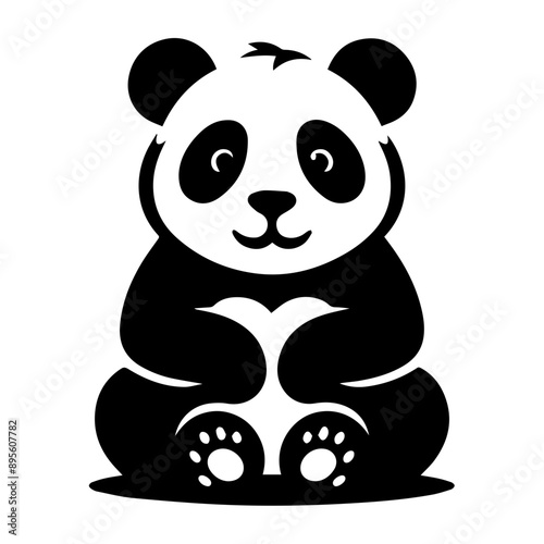 Vector illustration of panda isolated