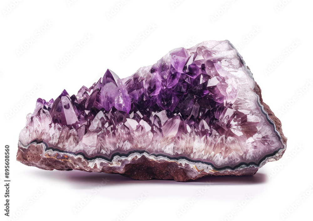 Amethyst isolated on white background. Created with Ai Amethyst isolated on white background. Created with Ai