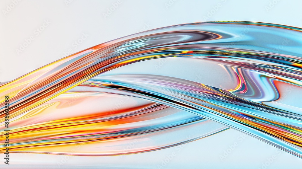 A sharp focus on a multicolored object against a white backdrop, with a detailed and clear centerpiece A sharp focus on a multicolored object against a white backdrop, with a detailed and clear centerpiece
