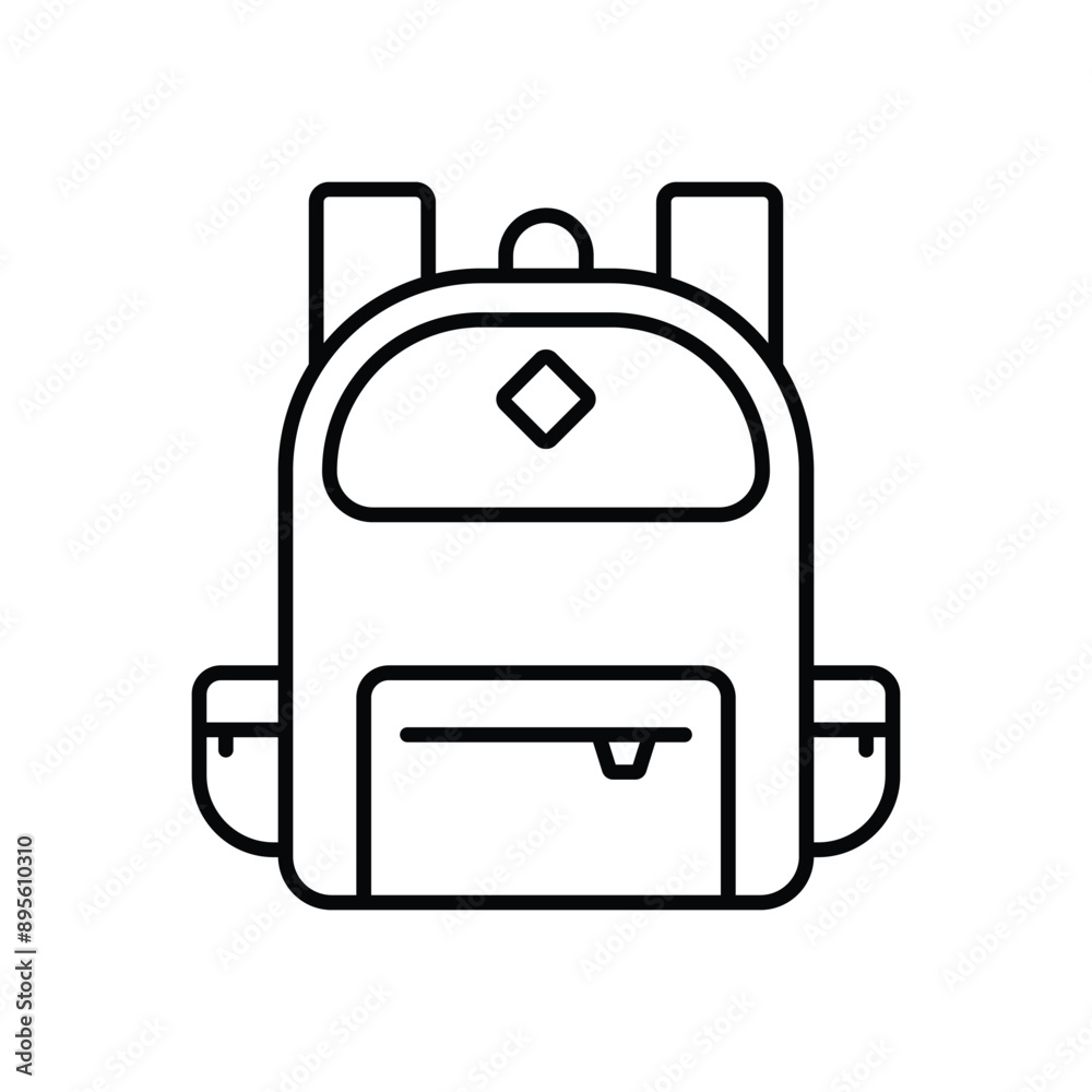 Backpack vector icon Backpack vector icon