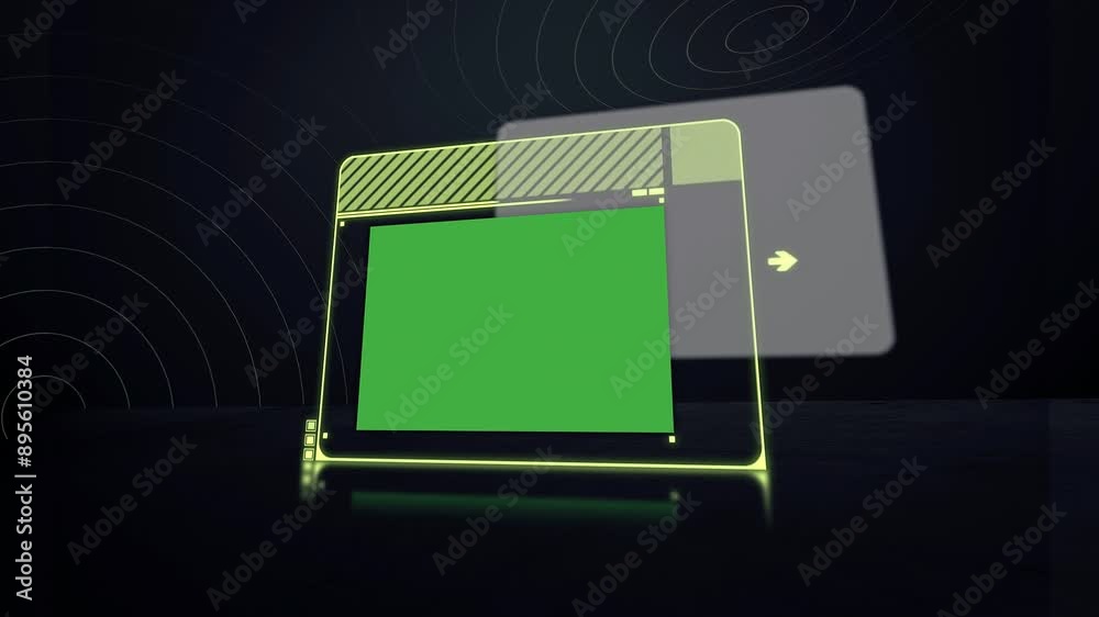 Advertising display Commercial Green Screen promotion space, corporate presentation template animated slideshow horizontal