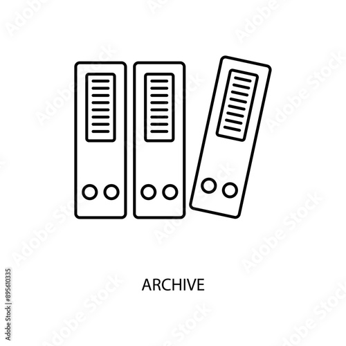 archive concept line icon. Simple element illustration. archive concept outline symbol design.