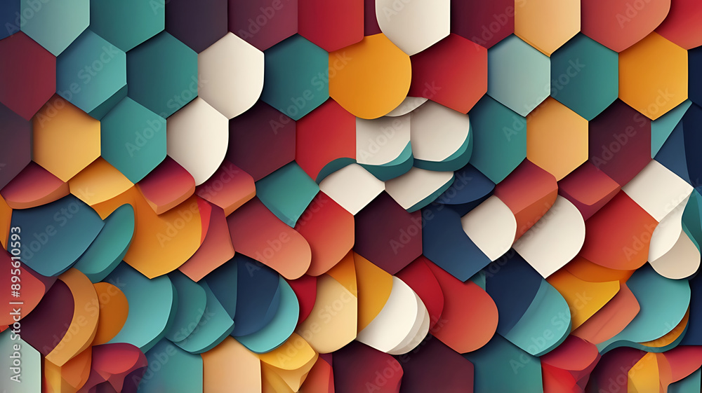 A colorful abstract shapes background with geometric patterns, suitable for creative and vibrant advertisements. A colorful abstract shapes background with geometric patterns, suitable for creative and vibrant advertisements.