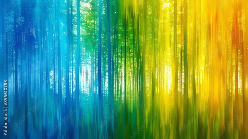 A captivating abstract image depicting a forest with vertical streaks of trees in vibrant colors A captivating abstract image depicting a forest with vertical streaks of trees in vibrant colors