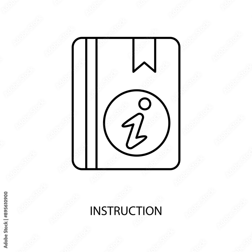 instruction concept line icon. Simple element illustration. instruction concept outline symbol design. instruction concept line icon. Simple element illustration. instruction concept outline symbol design.