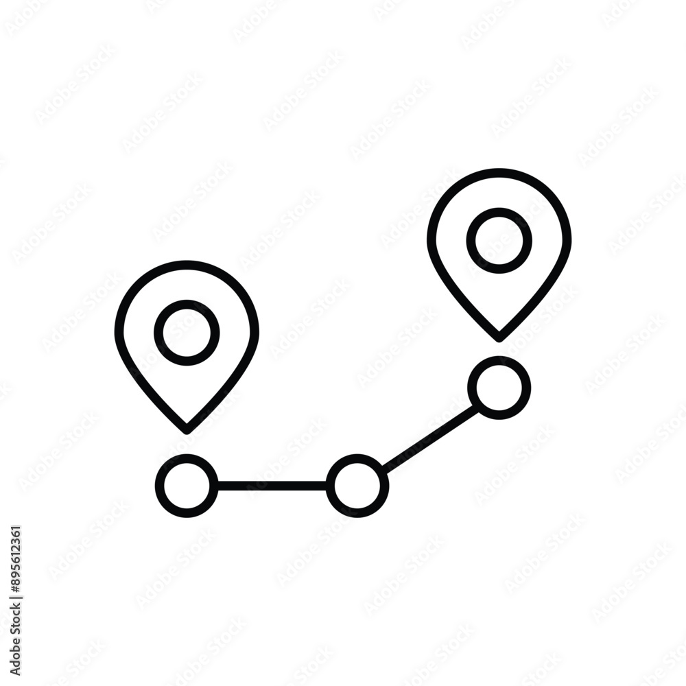 Travel Route vector icon Travel Route vector icon