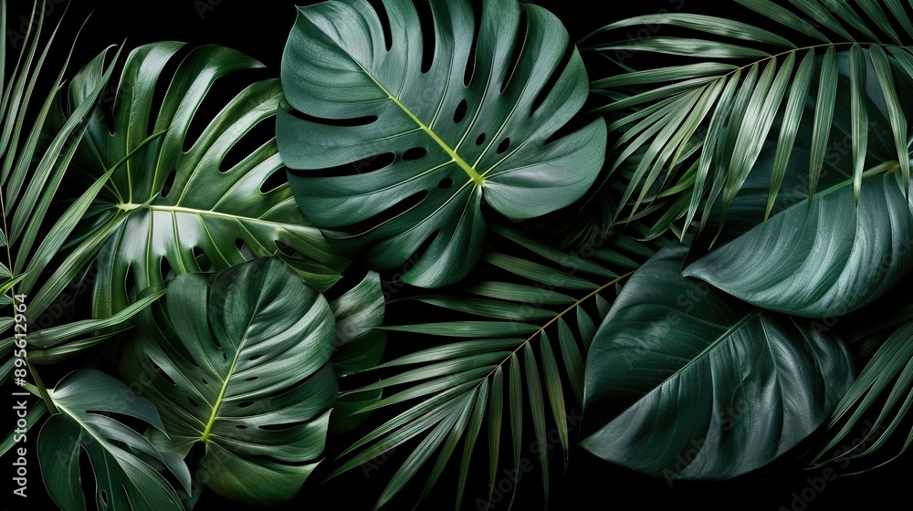A high-resolution photograph of a single green leaf against a dark background A high-resolution photograph of a single green leaf against a dark background