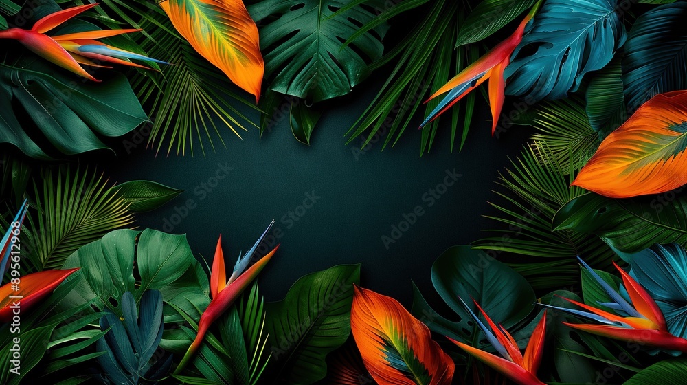 A flock of paradise birds A flock of paradise birds
