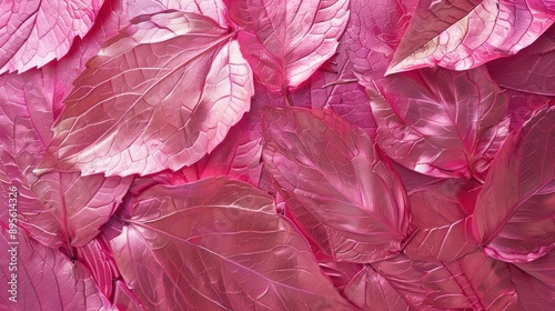 Plain Background with Pink Metallic Leaf