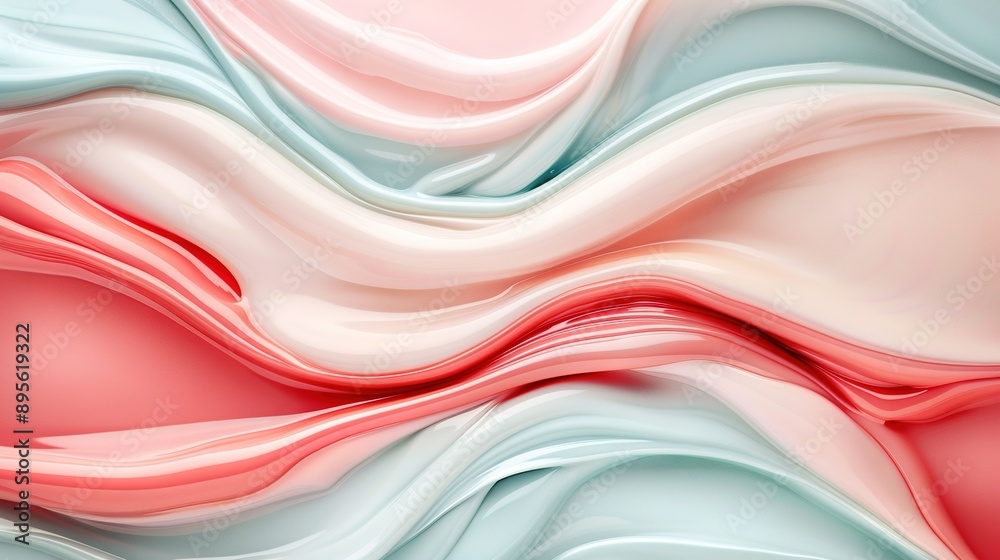 A close-up image with a pink and blue background, wavy design on the bottom, and a bottom border A close-up image with a pink and blue background, wavy design on the bottom, and a bottom border