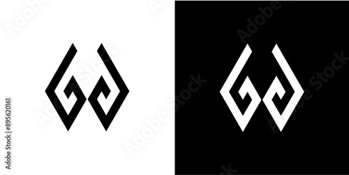 gg gd bd letter vector logo