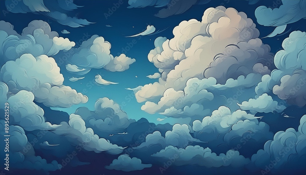 Smooth white clouds flyjng Smooth white clouds flyjng