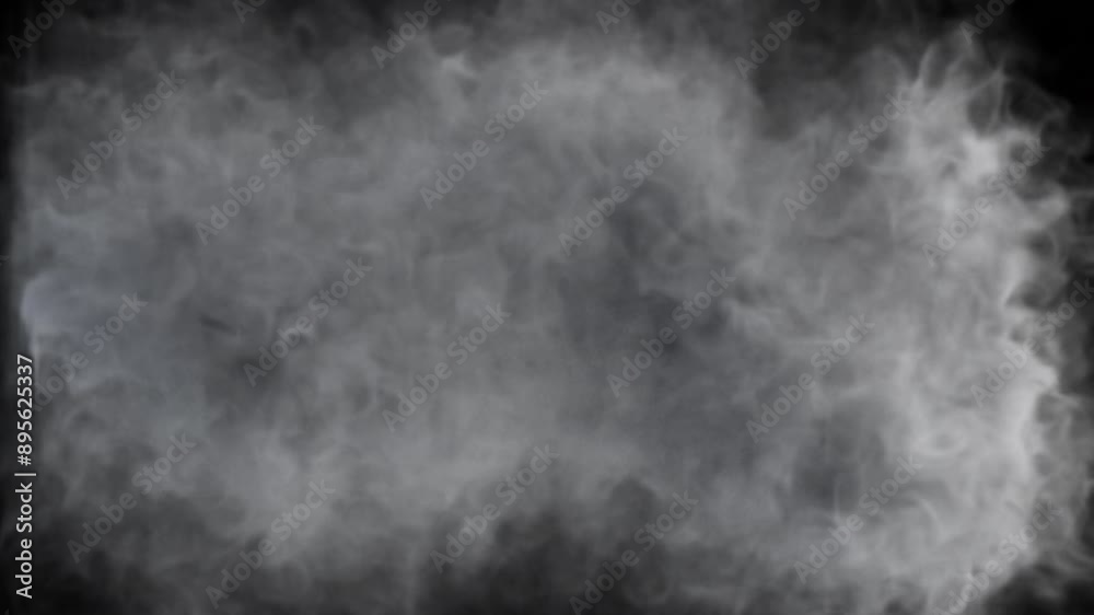 Twisting smoke fills the screen space. Horizontal movement. Alpha channel.