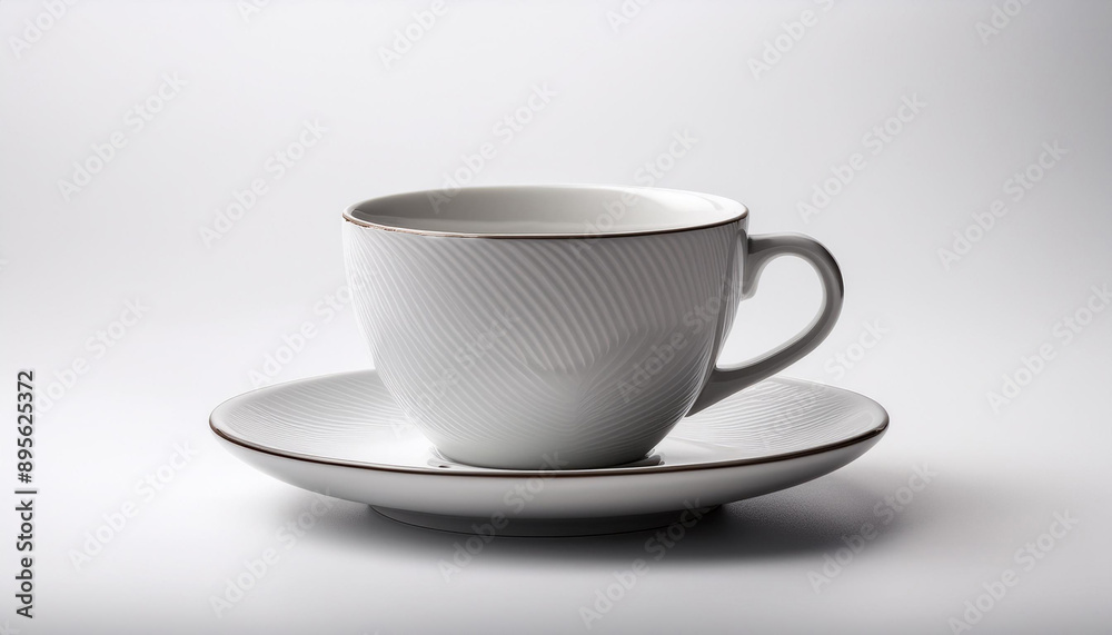 A single ceramic coffee cup with a smooth finish, sitting isolated on a pristine white background. A single ceramic coffee cup with a smooth finish, sitting isolated on a pristine white background.