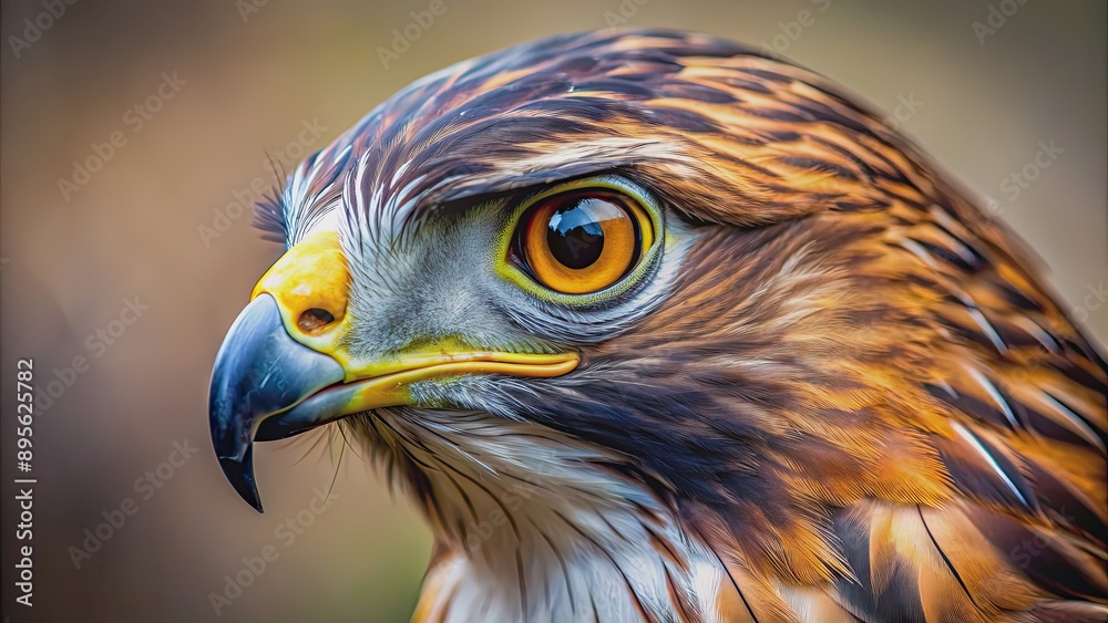 Colorful close up photograph of a hawk's head and eye, hawk, bird of prey, close up, colorful, vibrant, feathers, beak, wildlife Colorful close up photograph of a hawk's head and eye, hawk, bird of prey, close up, colorful, vibrant, feathers, beak, wildlife