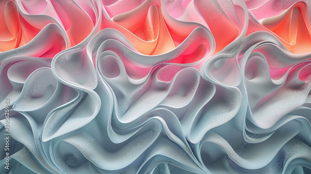 Obraz premium A close-up of an abstract painting featuring vivid red, white, and blue swirls at its center
