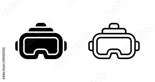 Virtual Reality Headset Vector Icon