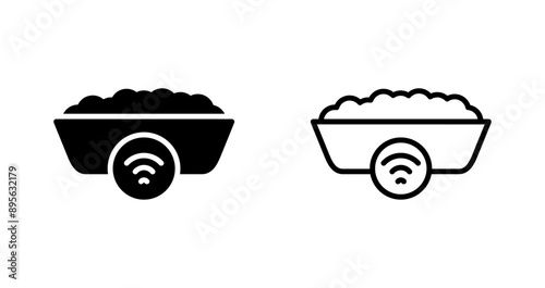 Smart Cat Litter Box Vector Icon