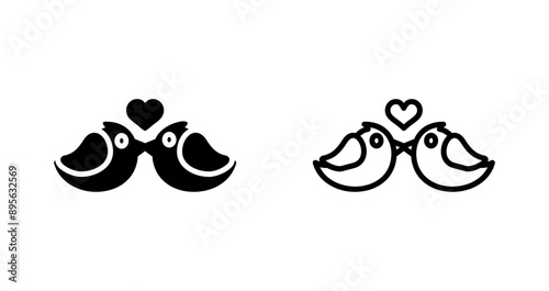 Lovebirds Vector Icon