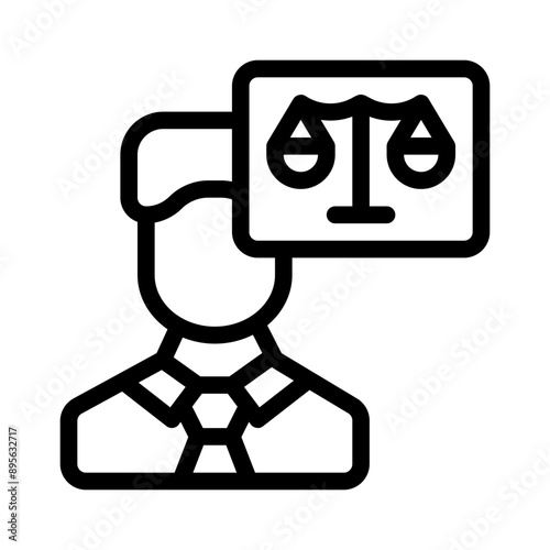 attorney line icon