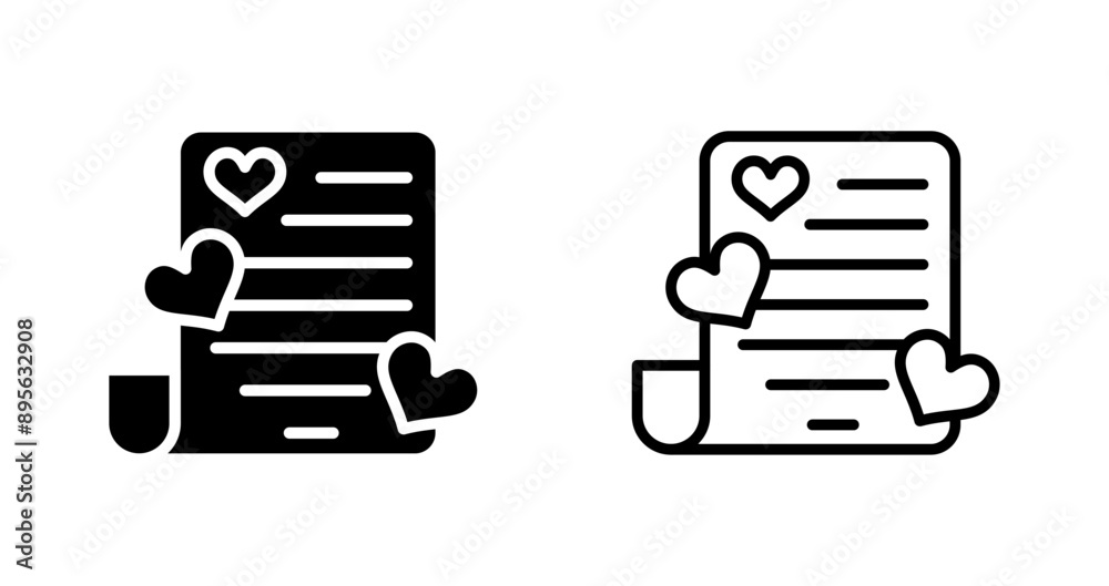 Romantic poem Vector Icon Romantic poem Vector Icon