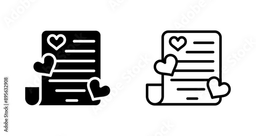 Romantic poem Vector Icon