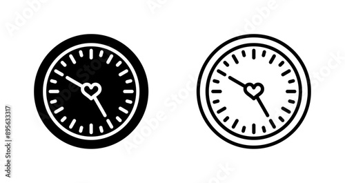 Free Download Love clock Vector Icon - GFXLoad