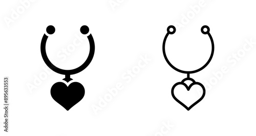Heart Shaped Locket Vector Icon