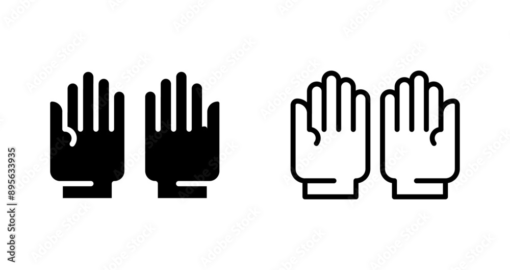 Fototapeta premium Gloves Vector Icon