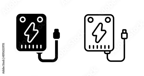 Portable charger Vector Icon
