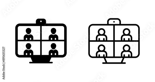 Video Conferencing Vector Icon