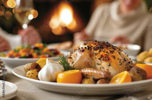 Roasted Turkey on a Table