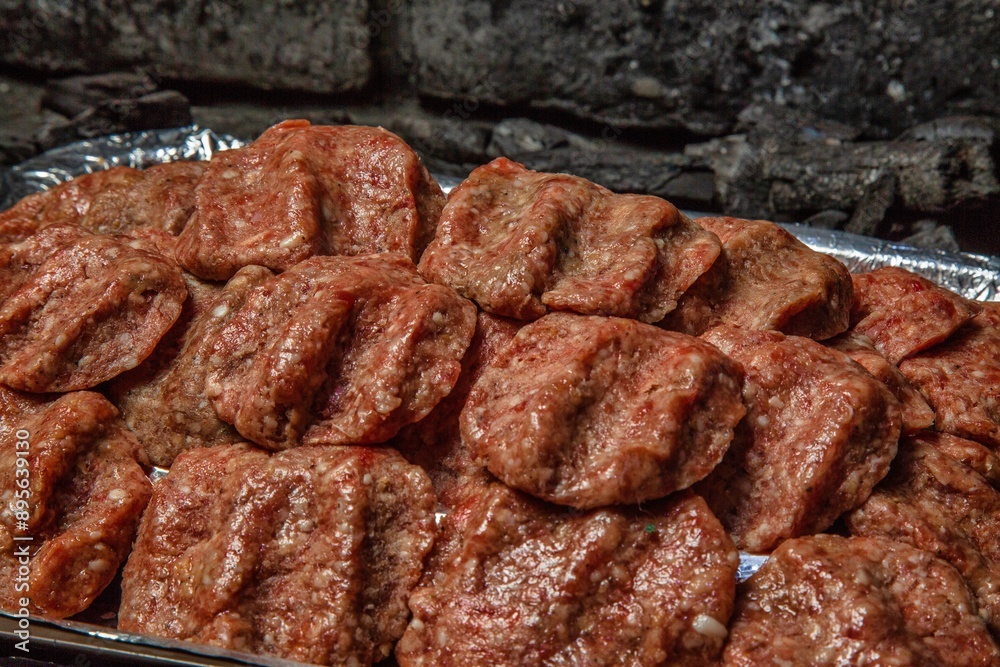 Raw Meatballs Ready for Grilling Raw Meatballs Ready for Grilling