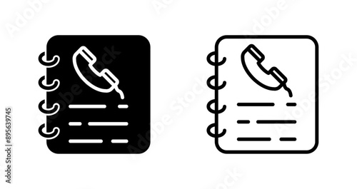 Phone Book Vector Icon