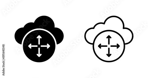 Cloud Scaling Vector Icon