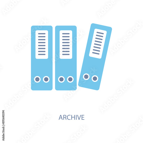 archive concept line icon. Simple element illustration. archive concept outline symbol design.