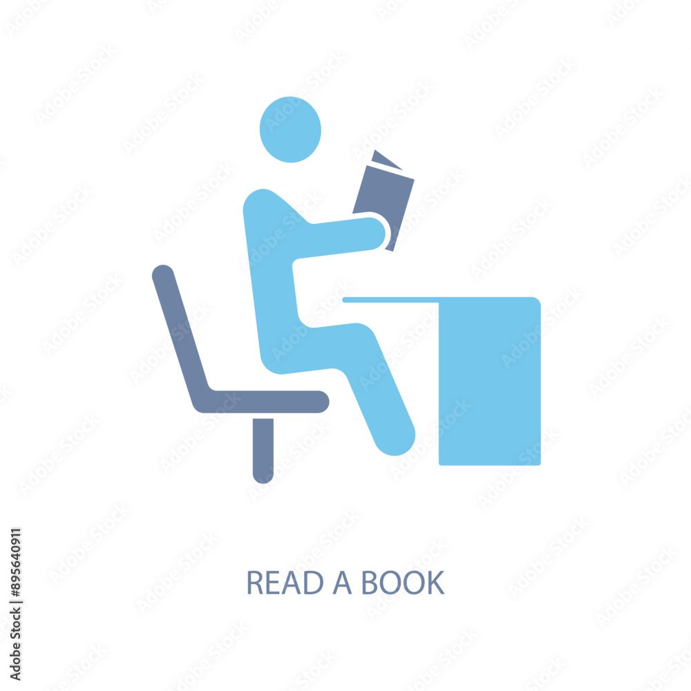 read a book concept line icon. Simple element illustration. read a book concept outline symbol design. read a book concept line icon. Simple element illustration. read a book concept outline symbol design.